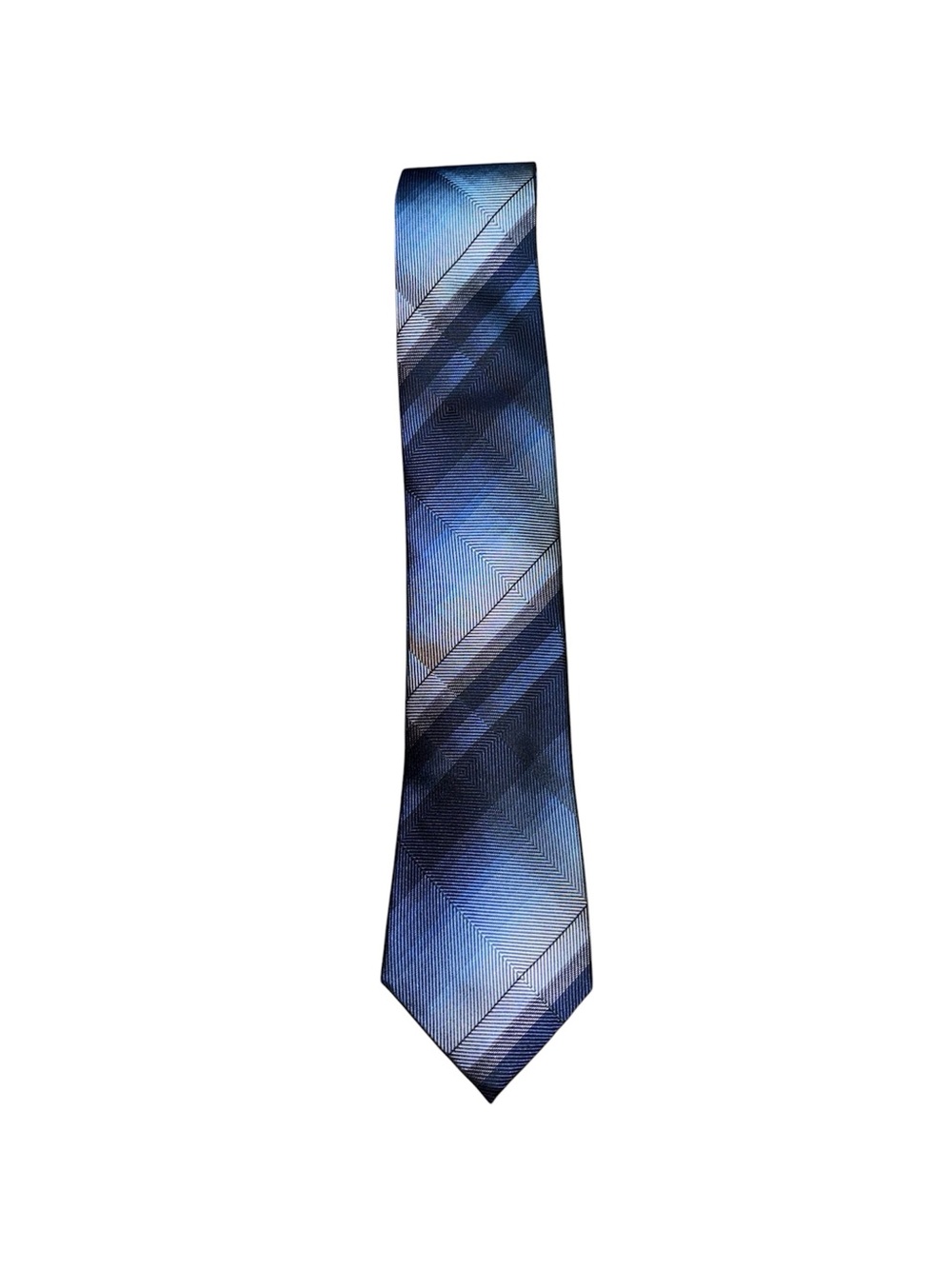 blue plaid necktie
